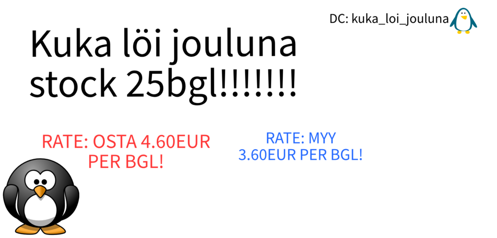 25bgl restock go dm/25bgl restockkii meeppä ostaa